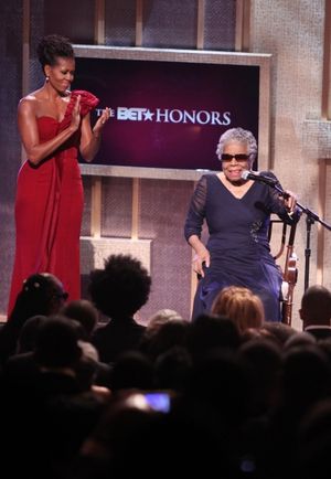 Michelle Obama & Maya Angelou.onstage during the BET Honors 2012 at the Warner Theatr Photo