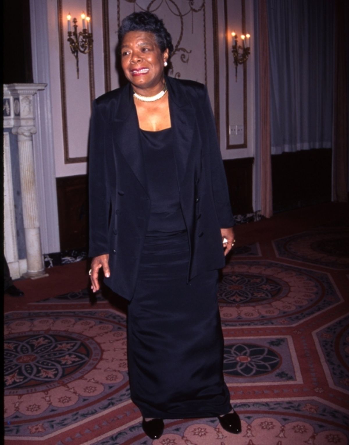 Maya Angelou attends the International Radio and Television honors Oprah Winfrey at the Waldorf Astoria Hotel in New York City on 3/20/1996 at 