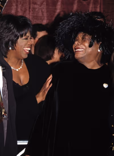 Oprah Winfrey and Maya Angelou Attending the Celebration of Quincy Jones'' 50th Year  Photo
