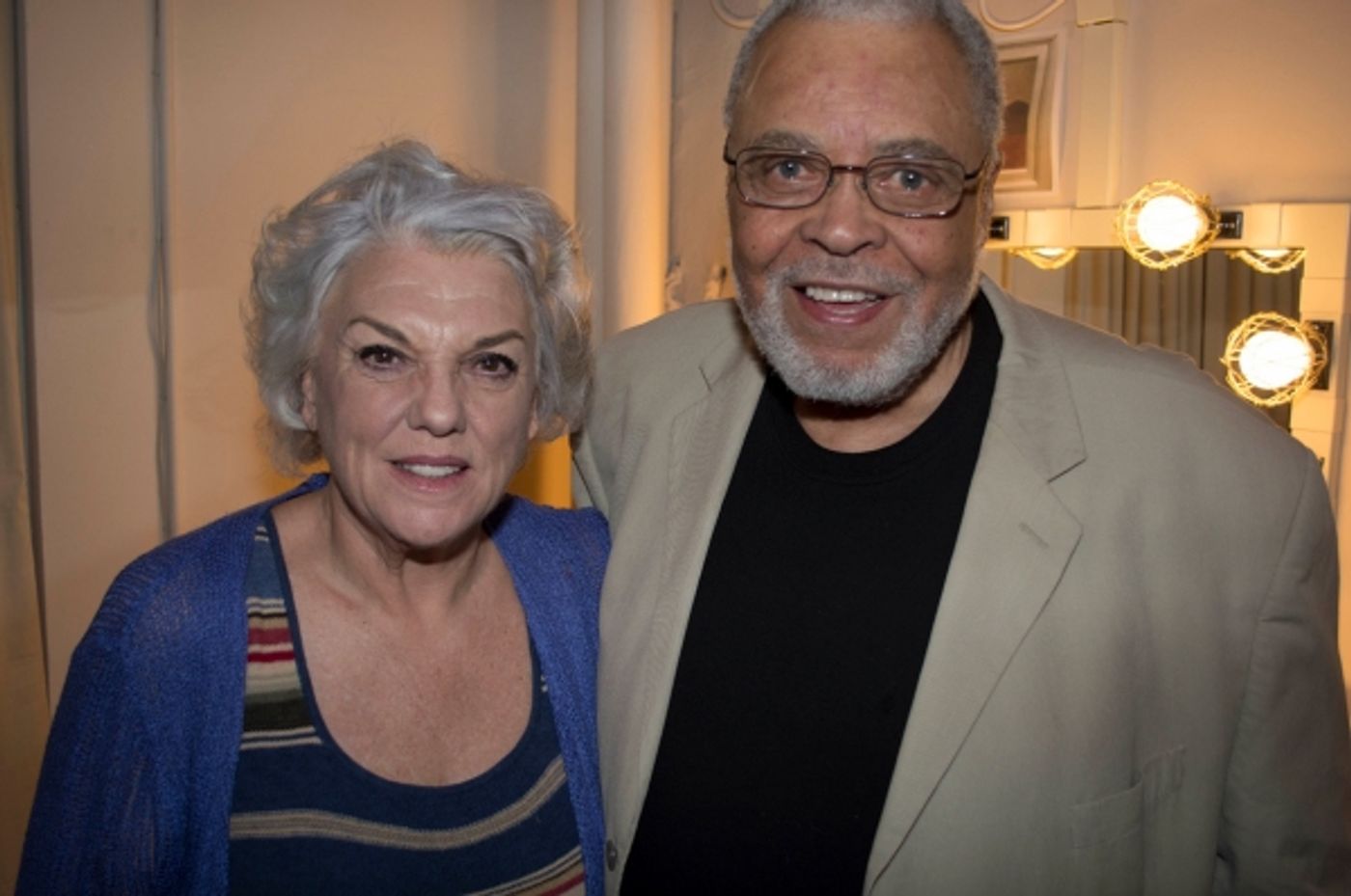 Photo Flash: James Earl Jones & Jane Seymour Visit Broadway's MOTHERS AND SONS  Image