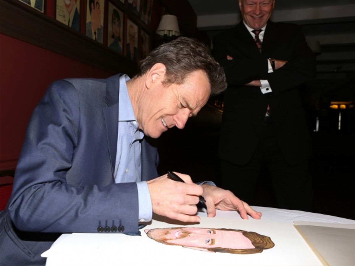 Bryan Cranston attends the Sardi''s Caricature Unveiling for Bryan Cranston on May 29, 2014 in New York City at 