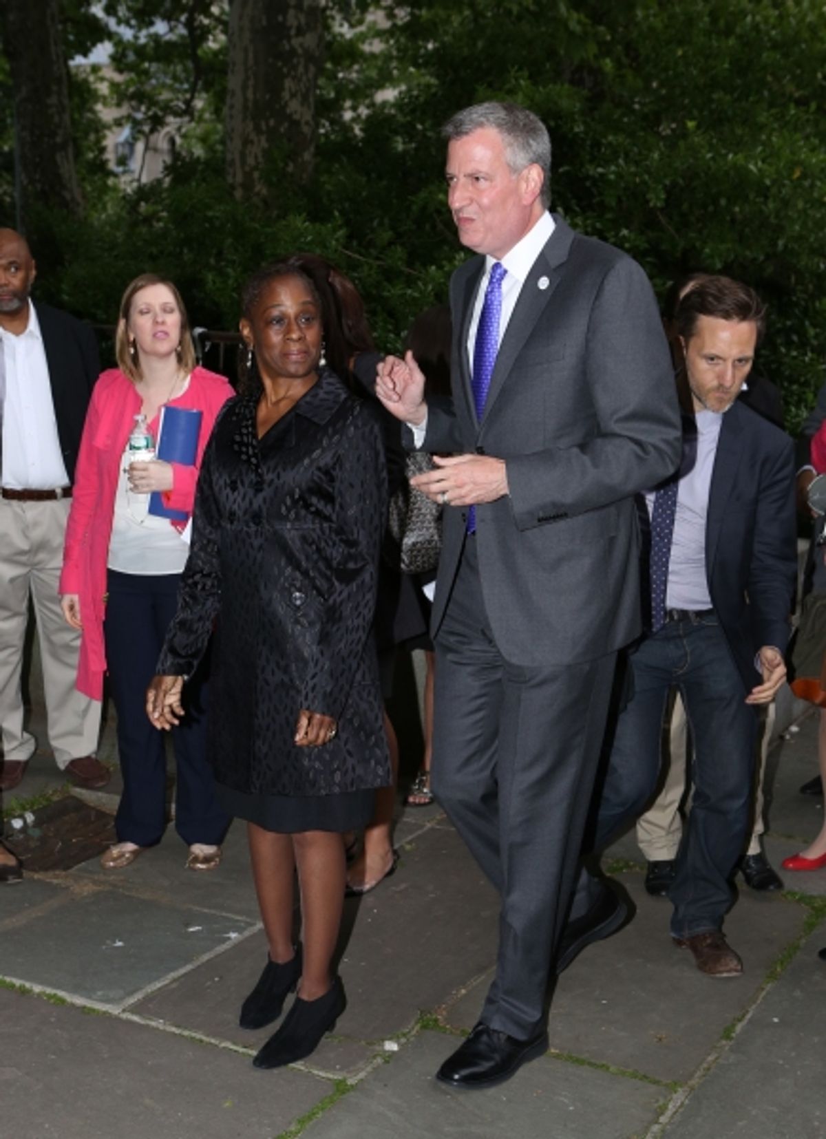 Chirlane McGray and Mayor Bill de Blasio  at 