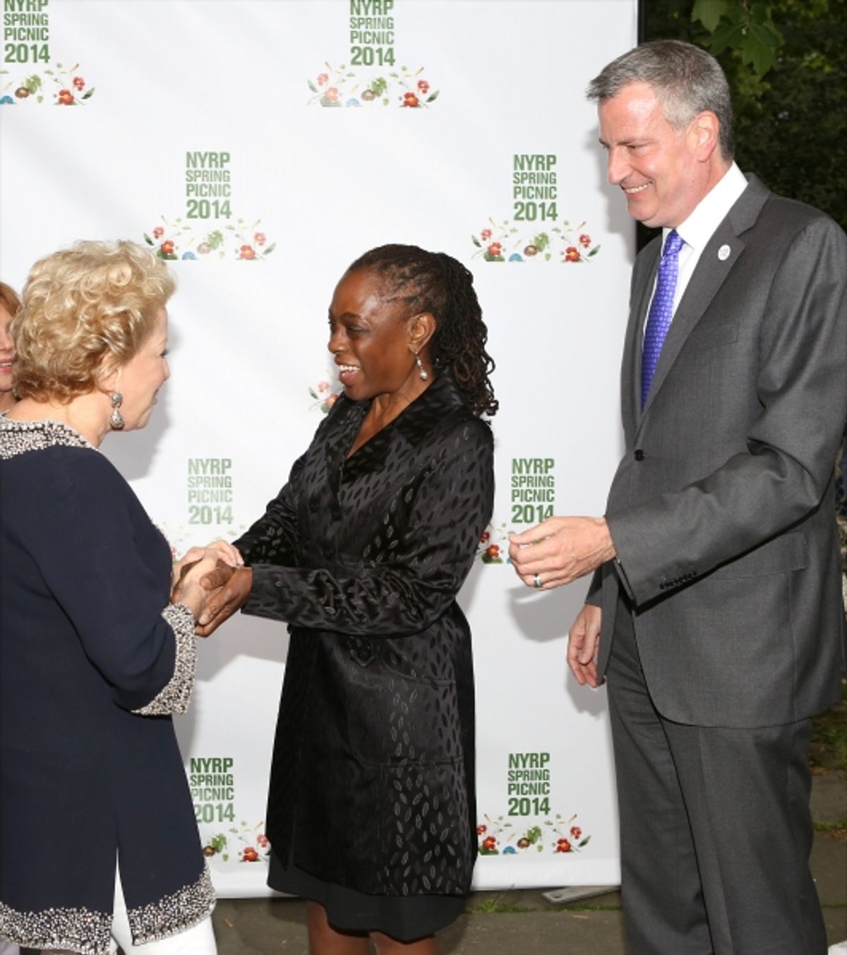 Bette Midler, Chirlane McGray and Mayor Bill de Blasio  at 