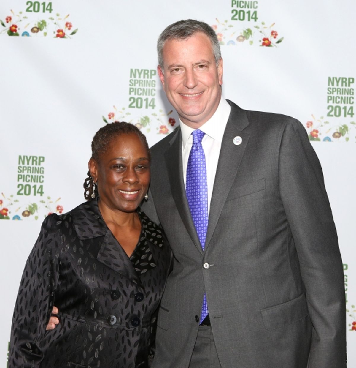 Chirlane McGray and Mayor Bill de Blasio  at 