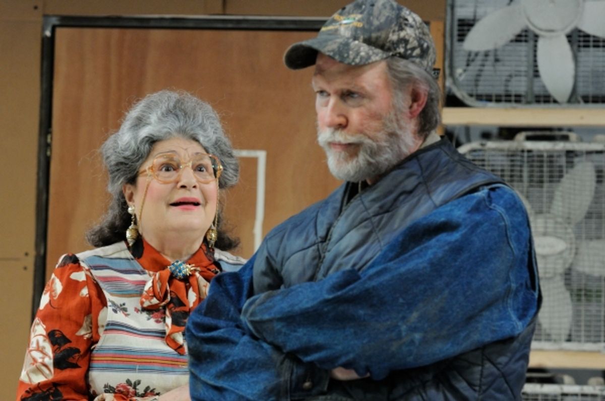 Trinity Rep resident acting company members Anne Scurria as Meg and Timothy Crowe as Baylor at 