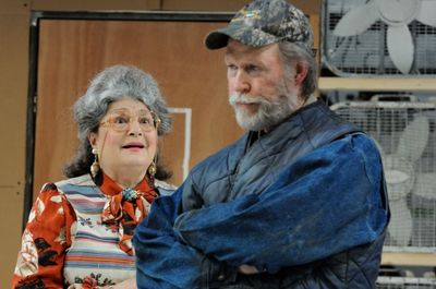 Trinity Rep resident acting company members Anne Scurria as Meg and Timothy Crowe as  Photo