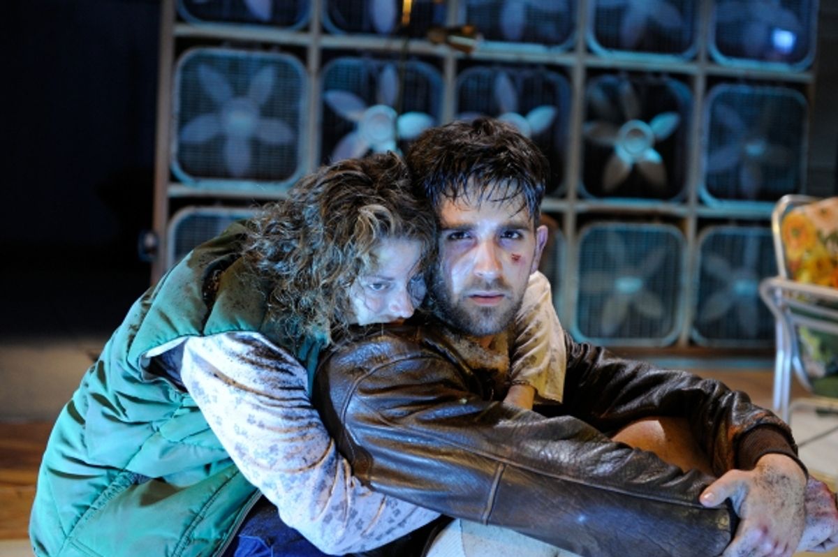 Trinity Rep resident acting company member Rebecca Gibel as Sally and Brown/Trinity Rep MFA actor Benjamin Grills (Ã¢â‚¬â„¢14) as Jake at 