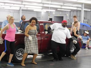 L to R: Betty Marie Muessig, Donnie Hammond, Anthony Boggess-Glover & Julia Krohn with Cast of TUTS Underground''s Texas Premiere of HANDS ON A HARDBODY. @ BroadwayWorld L to R: Betty Marie Muessig, Donnie Hammond, Anthony Boggess-Glover & Julia Krohn wit Photo