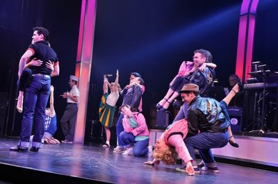 Bobby Conte Thornton, Taylor Louderman and the cast of Grease Photo
