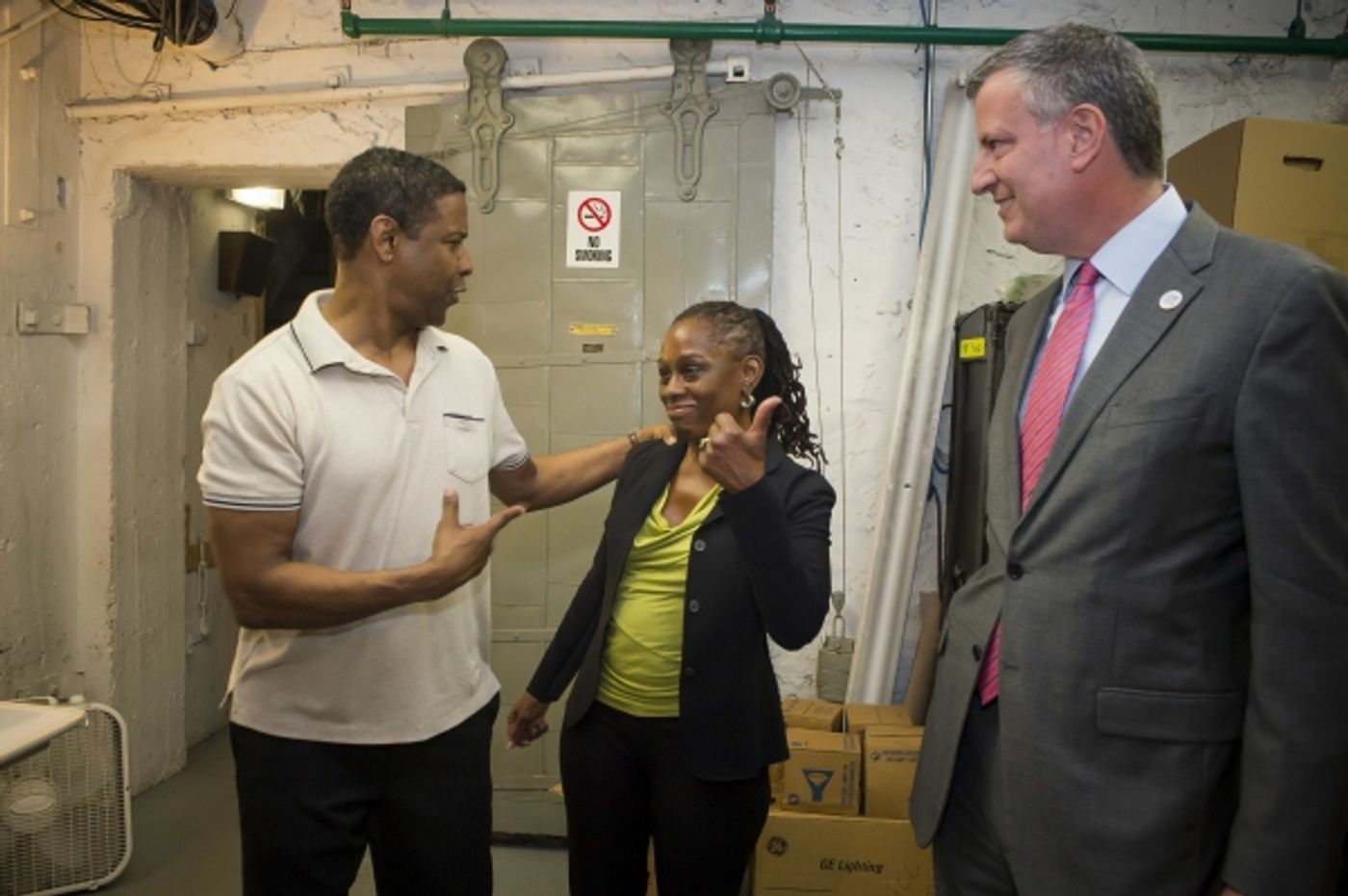 Photo Flash: Mayor Bill de Blasio and First Lady Chirlane McCray Visit A RAISIN IN THE SUN  Image