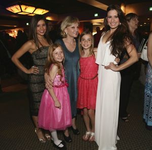 Cast members Valerie Rose Curiel, Emily LaFontaine, Executive Producer Cathy Rigby, c Photo