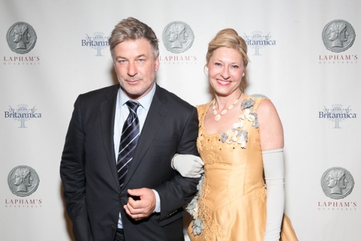 Alec Baldwin and LaphamÃ¢â‚¬â„¢s Quarterly Director of Development Laurie Eustis at 