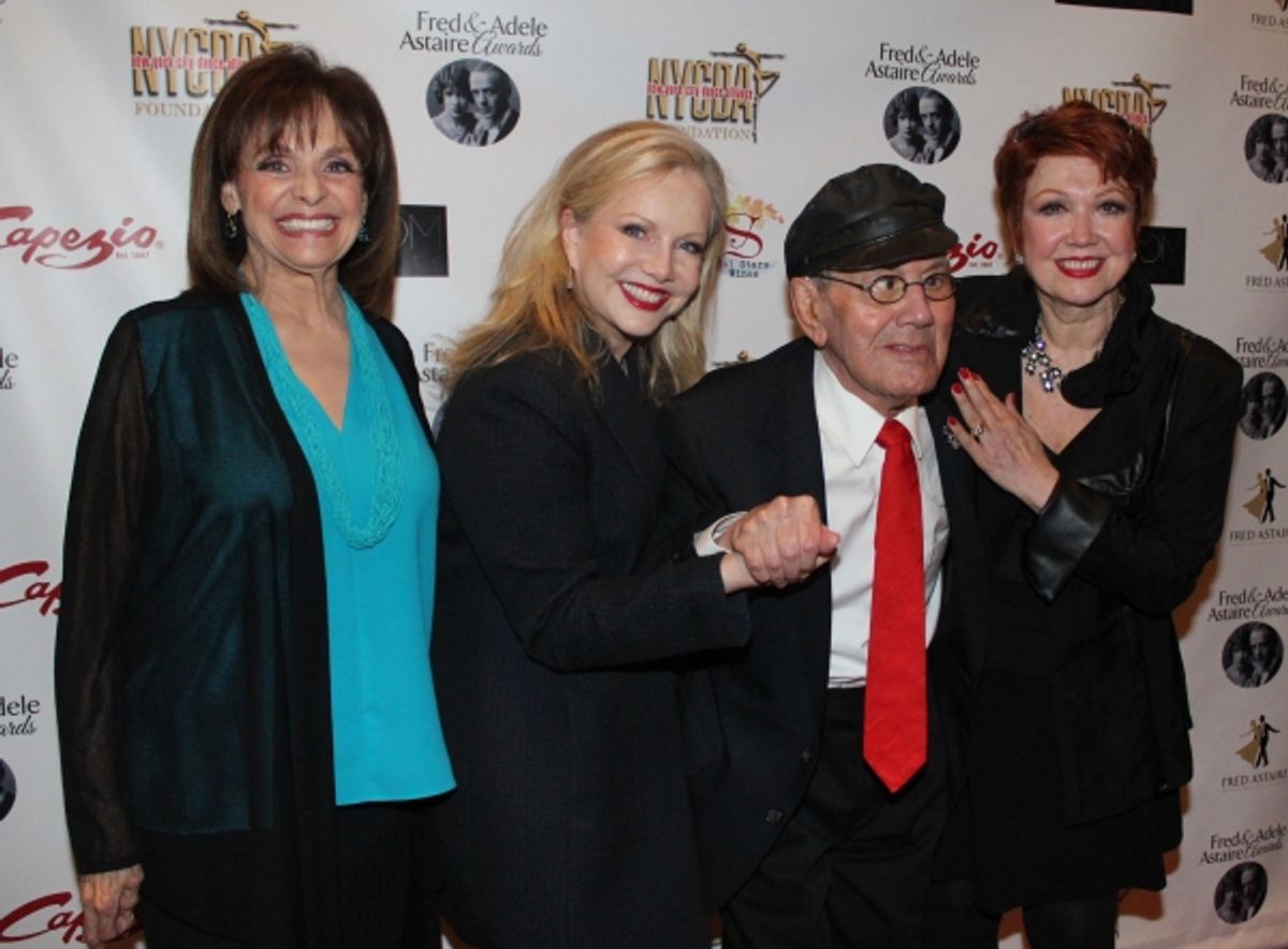 Valerie Harper, Susan Stroman, Luigi and Donna McKechnie at 
