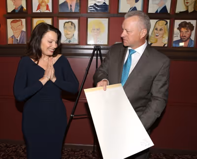 Fran Drescher and owner Max Klimavicius  Photo