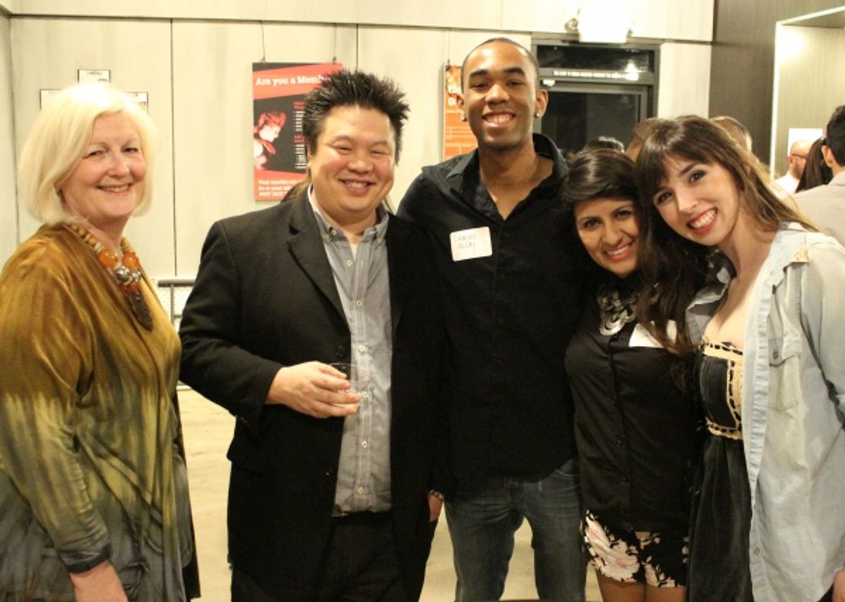 Dramaturg Sophie Cripe, director Oanh Nguyen and cast members Charles McCoy, Nohely Quiroz and Angeline Mirenda at 