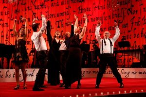 Britney Coleman, Constantine Germanacos, Karen Akers, Darius de Haas, Laurie Wells, and Stephen DeRosa @ BroadwayWorld Britney Coleman, Constantine Germanacos, Karen Akers, Darius de Haas, Laurie Wells, a Photo