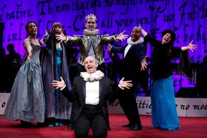 Britney Coleman, Karen Akers, Stephen DeRosa (foreground), Constantine Germanacos, Darius de Haas, and Laurie Wells @ BroadwayWorld Britney Coleman, Karen Akers, Stephen DeRosa (foreground), Constantine Germanacos, Da Photo