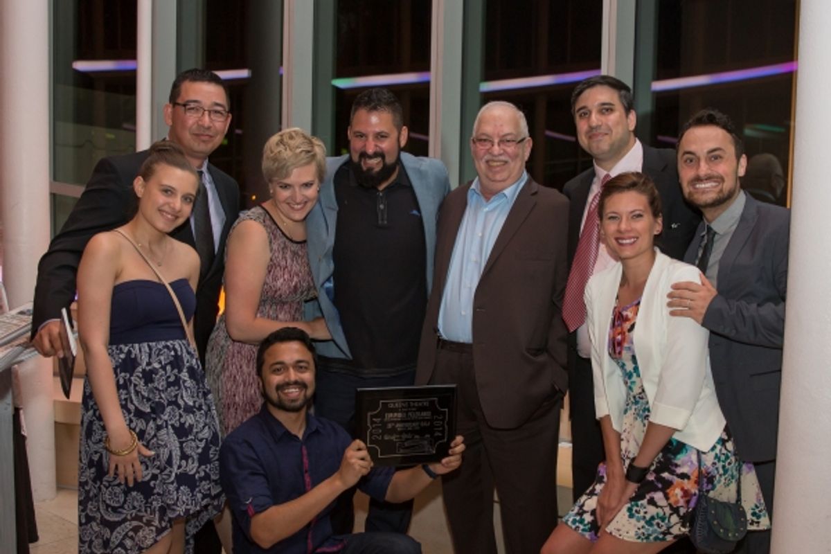 Bareburger Team with award - center: Euripides Pelekanos and his wife at 