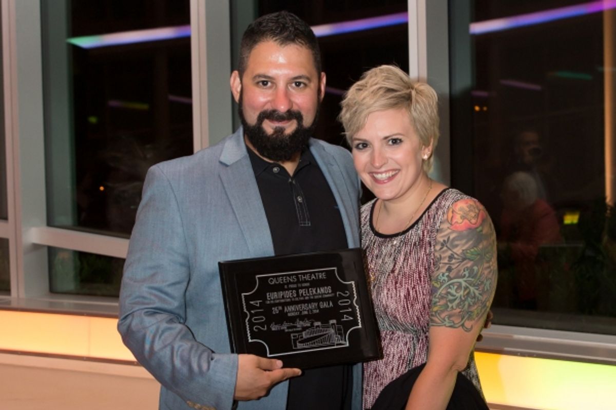 Euripides Pelekanos and his wife at 