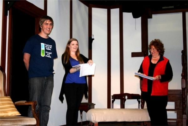 Ethan Acott, left, Ellie Bawden and Kerry Goode are put through their paces Photo