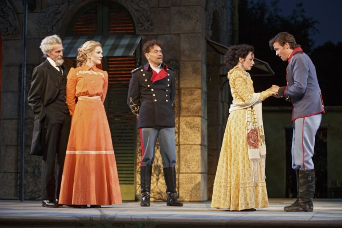 John Glover, Lily Rabe, Brian Stokes Mitchell, Ismenia Mendes, and Jack Cutmore-Scott at 