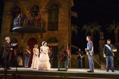 The cast of The Public TheaterÃ¢â‚¬â„¢s free Shakespeare in the Park produc Photo