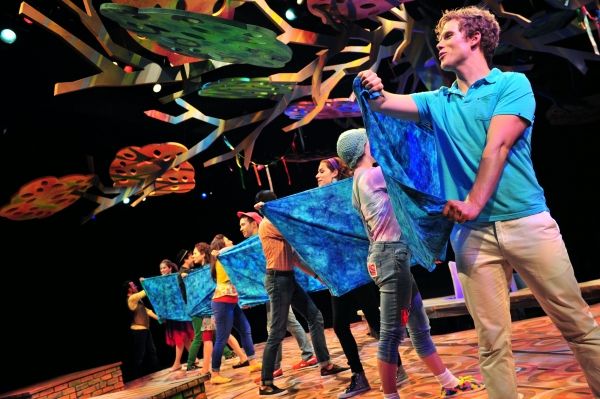 Brian Bohr as Jesus and the Cast of GODSPELL Photo