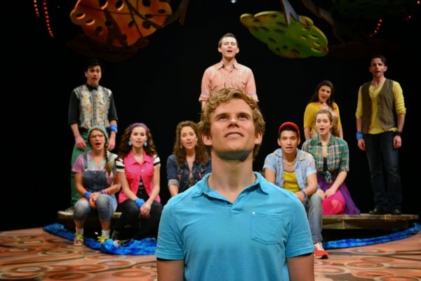 Brian Bohr as Jesus and the Cast of GODSPELL Photo