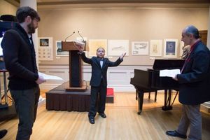 Scene from Hamlet - Jacob Fishel, Jayson Polanco (Hamlet), Stephen DeRosa Photo