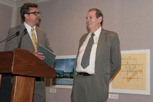 Richard Easton and Artistic Director Michael Sexton Photo