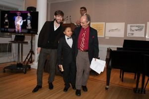 Scene from Hamlet performed by Jacob Fishel, Jayson Polanco (Hamlet), Stephen DeRosa Photo