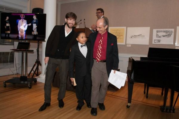Scene from Hamlet performed by Jacob Fishel, Jayson Polanco (Hamlet), Stephen DeRosa Photo