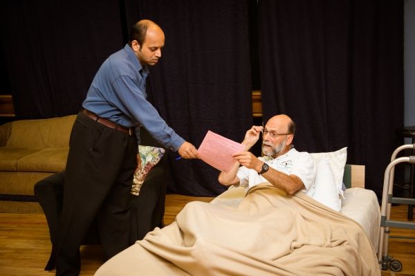 Mr. Singh (K. Sridhar) and Angus (Rick Kenney) Photo