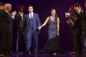 Tristan Gemmill (Frank Farmer) and Alexandra Burke (Rachel Marron)  Photo
