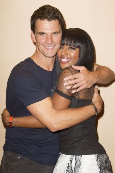 Tristan Gemmill (Frank Farmer) and Alexandra Burke (Rachel Marron)  Photo