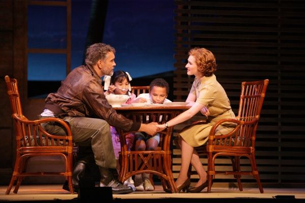 Emile de Becque (Mike McGowan) shares a quiet moment with Nellie Forbush (Erin Mackey Photo