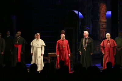 From left, cast members Roy Lewis, Richard O''Callaghan, David Suchet, Philip Craig a Photo