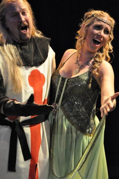 GARY CHAMBERS (Robin) and GRETCHEN BOYT (Lady of the Lake) Photo