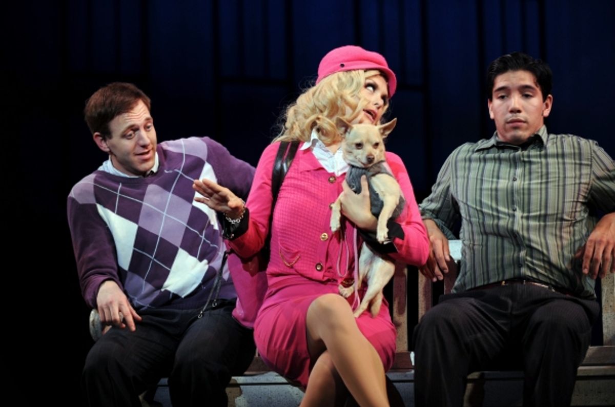 Jeff Kuhr as Aaron, Kathleen Elizabeth Monteleone as Elle, Chico as Bruiser and Danny Bevins as Padamadan at 