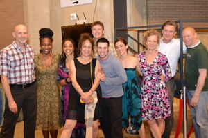 Director and choreographer Liz Lerman and the company of Healing Wars at the opening  Photo