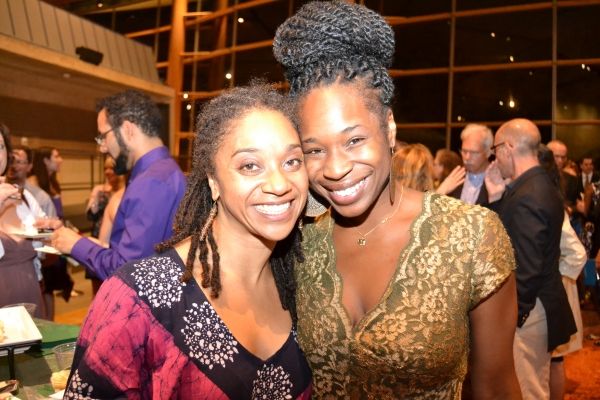 (L to R) Company members Samantha Speis and Marjani Forte at the opening night celebr Photo