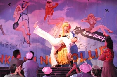 Aaron Dore as Luther Billis aka Honeybun with Katie Clark as Nellie Photo