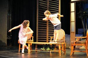 Eliza Zangerl as Ngana and Jackson Daley as Jerome Photo