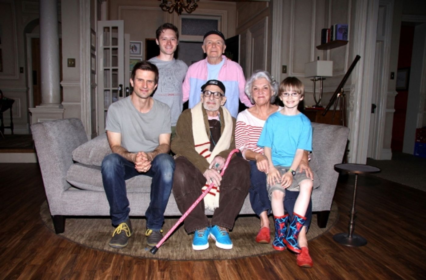 Photo Flash: Larry Kramer Vists Terrence McNally, Tyne Daly & Cast at MOTHERS AND SONS  Image