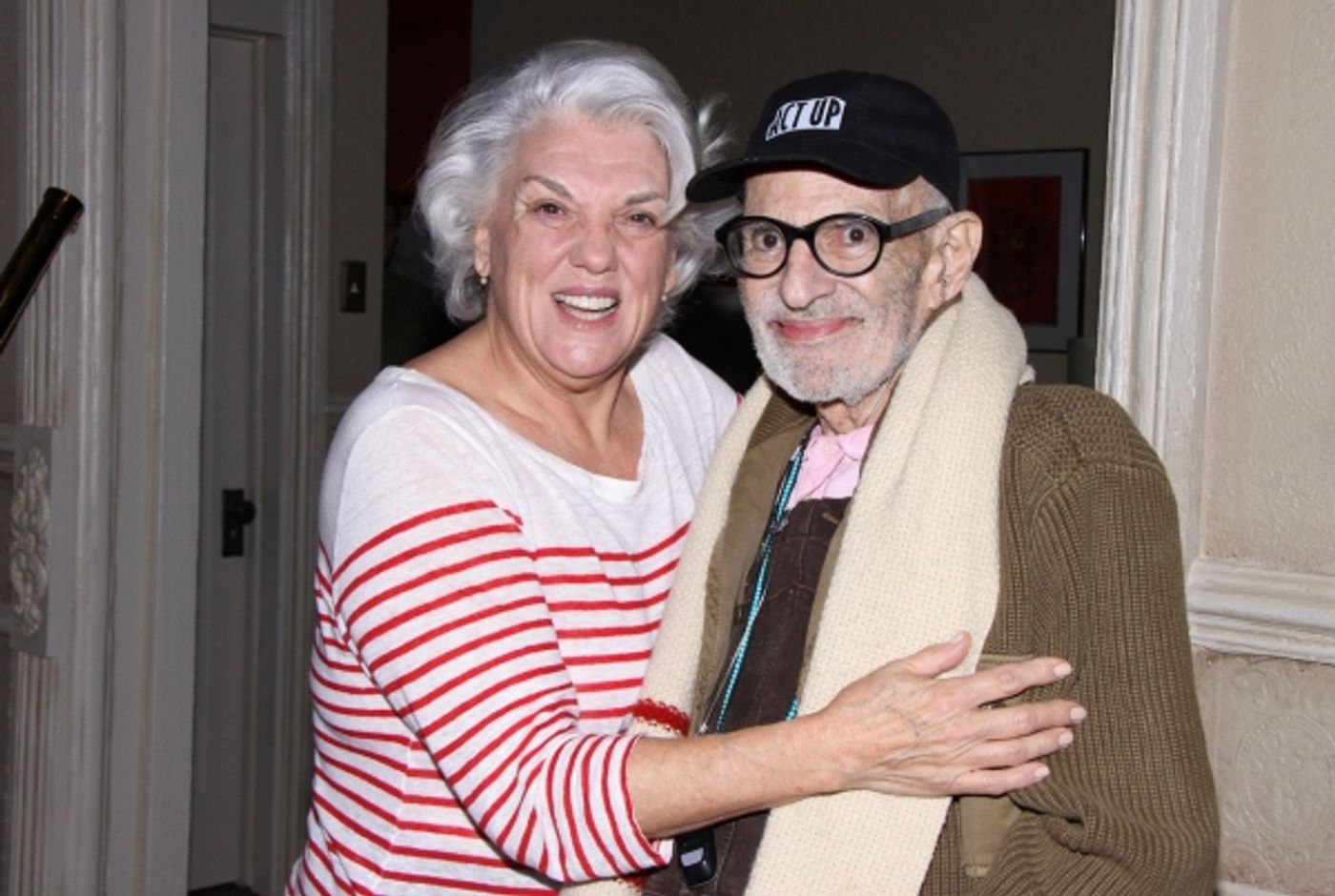 Photo Flash: Larry Kramer Vists Terrence McNally, Tyne Daly & Cast at MOTHERS AND SONS  Image
