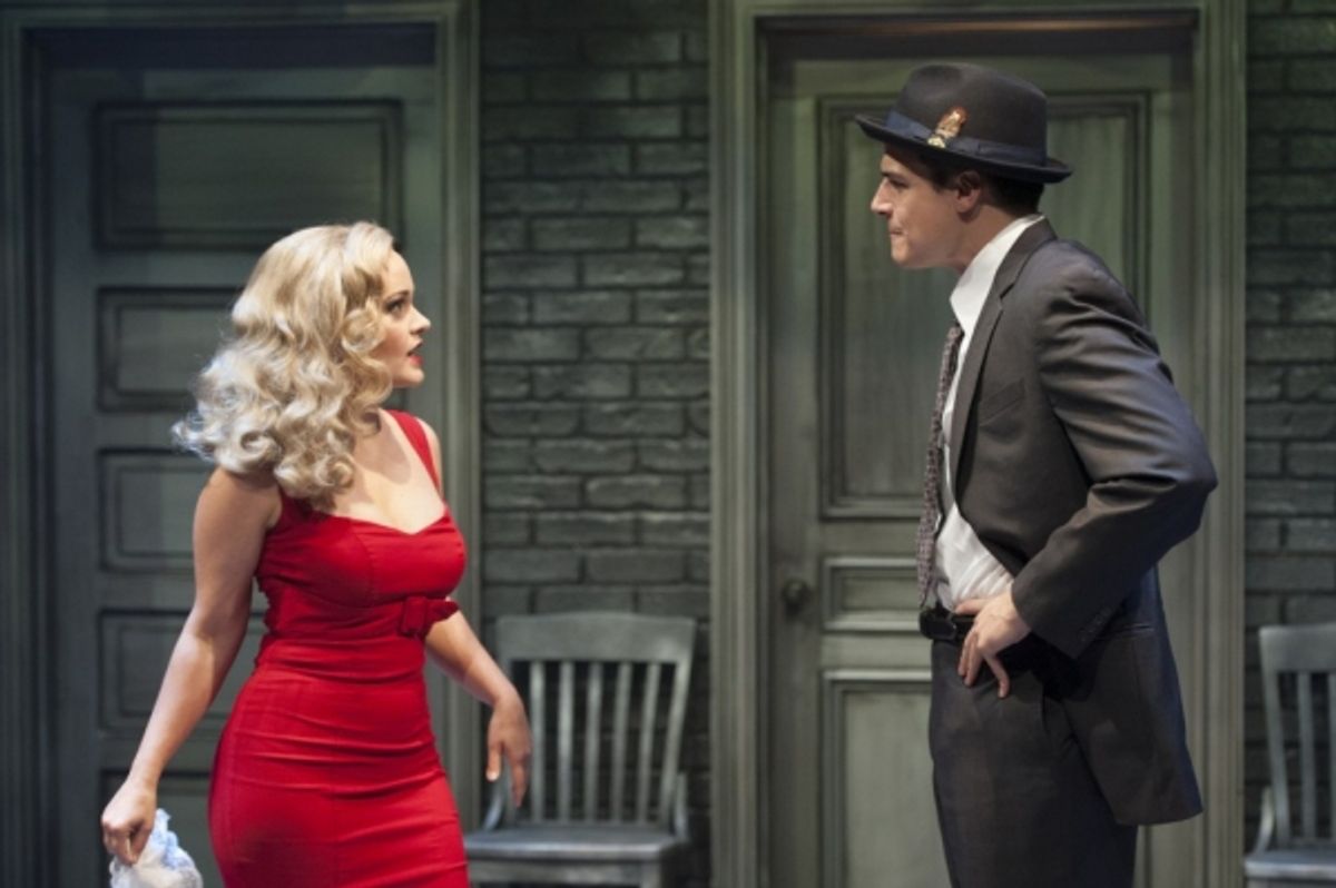 Helena Troy (Erin Driscoll) tosses an intriguing case to Nick Cutter (Doug Carpenter) at 