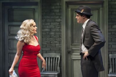 Helena Troy (Erin Driscoll) tosses an intriguing case to Nick Cutter (Doug Carpenter) Photo