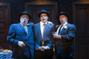 Fat Tony (Ed Dixon), Nick Cutter (Doug Carpenter) and Gino (Christopher Bloch) sing “Who Put the Mob In†@ BroadwayWorld Fat Tony (Ed Dixon), Nick Cutter (Doug Carpenter) and Gino (Christopher Bloch) sing ¿ Photo