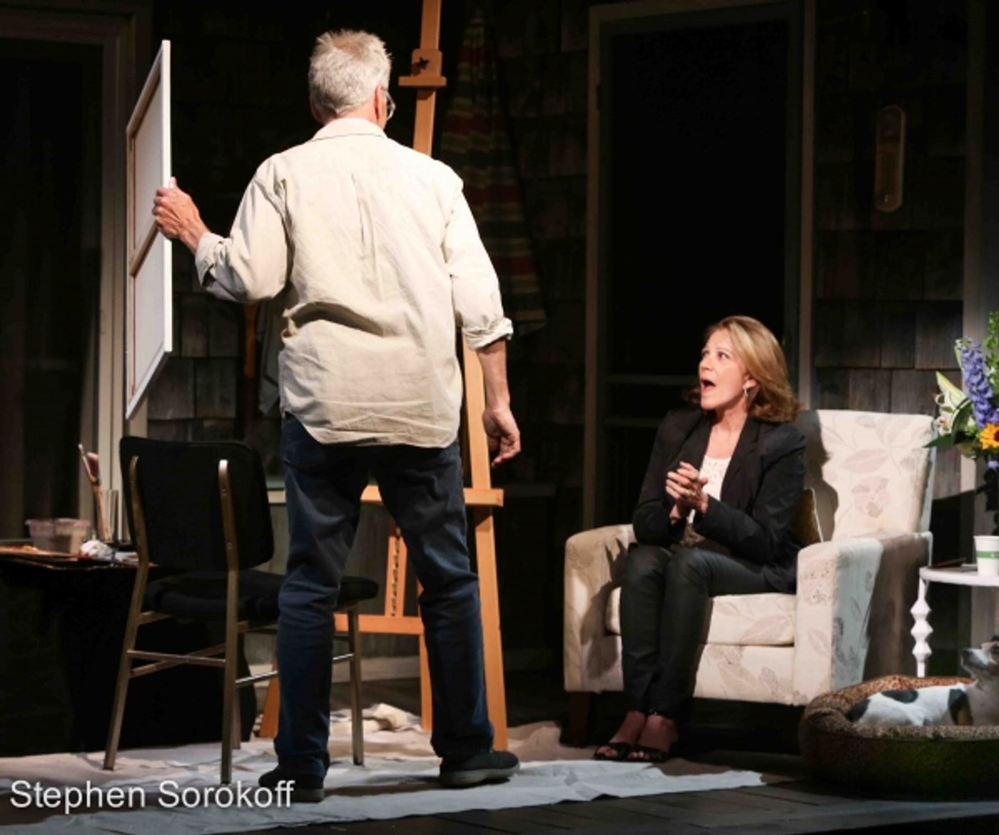 Photo Coverage: Steve Bakunas Paints Linda Lavin in  PORTRAIT OF AN ARTIST  Image