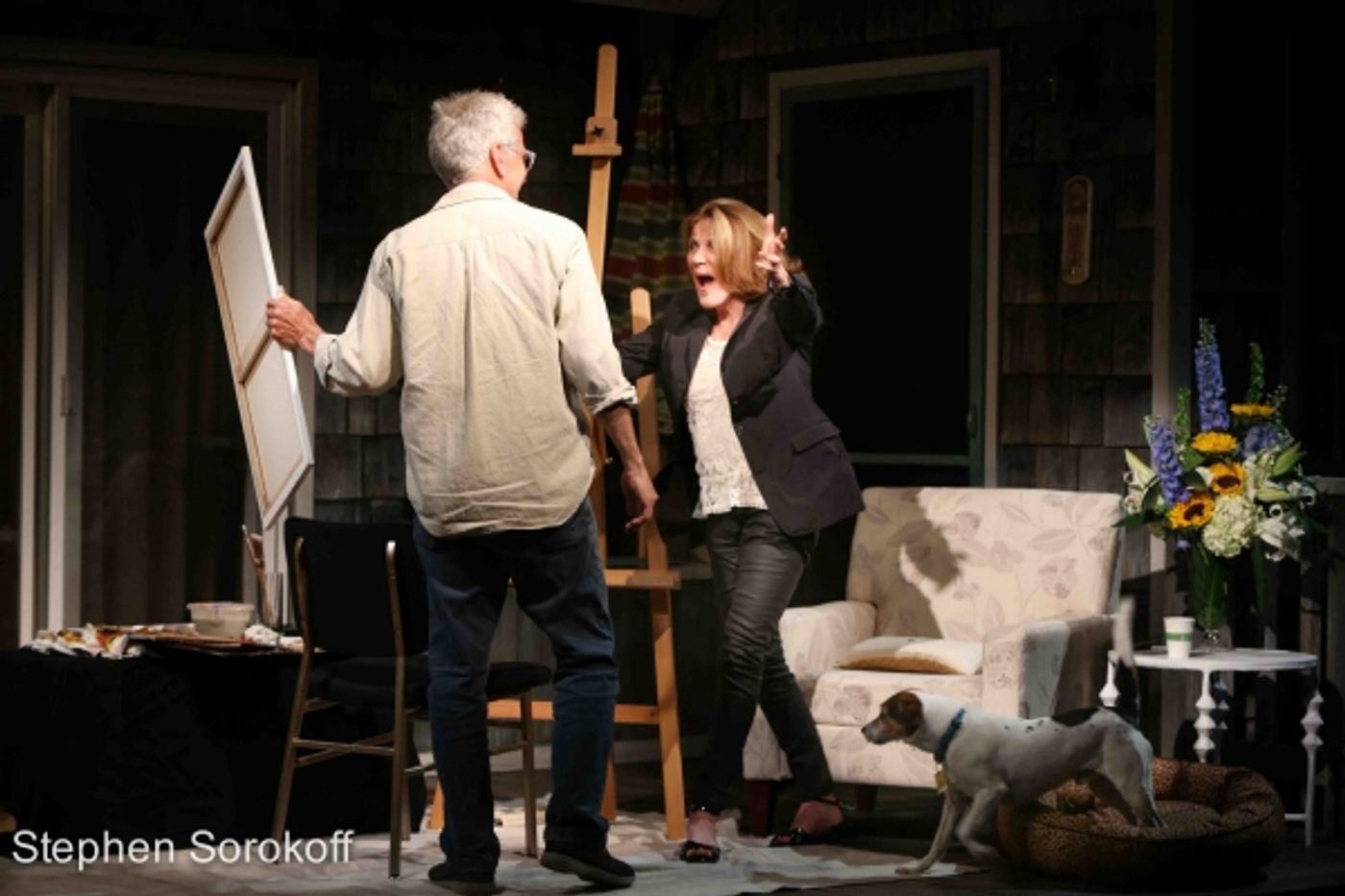 Photo Coverage: Steve Bakunas Paints Linda Lavin in  PORTRAIT OF AN ARTIST  Image